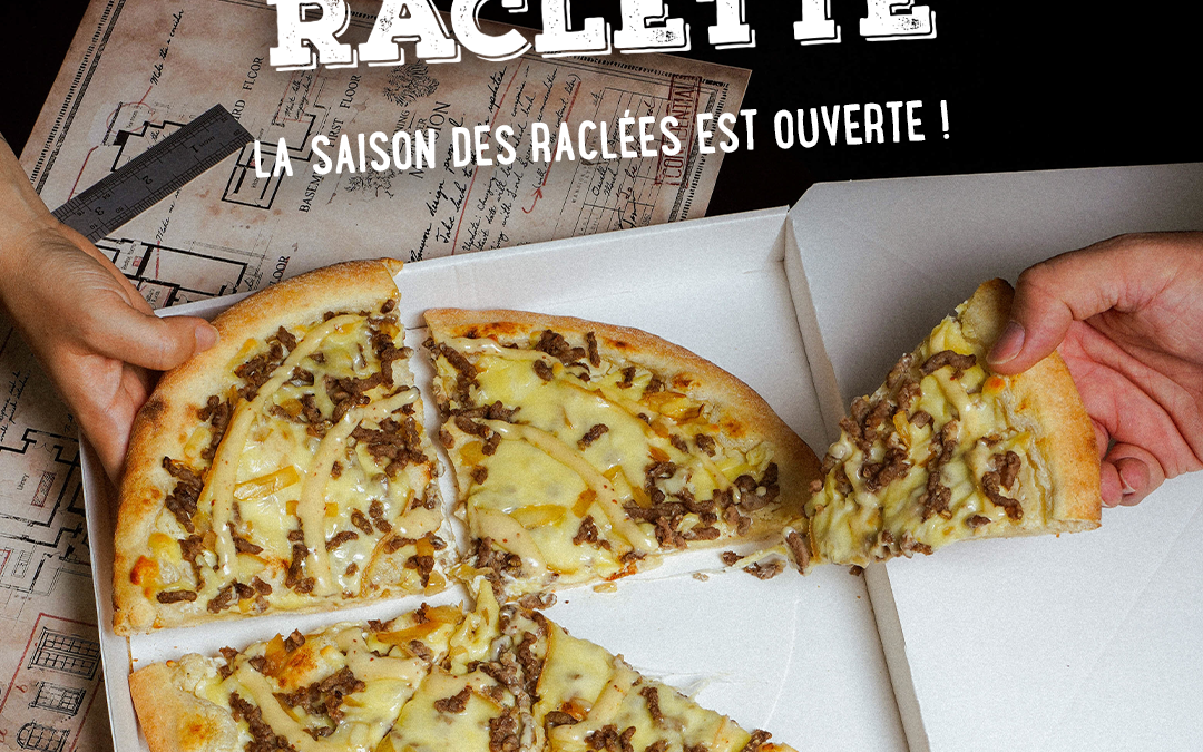 Pizza Sweet Raclette de Gang of Pizza avec fromage à raclette fondant, pommes de terre et saveurs hivernales